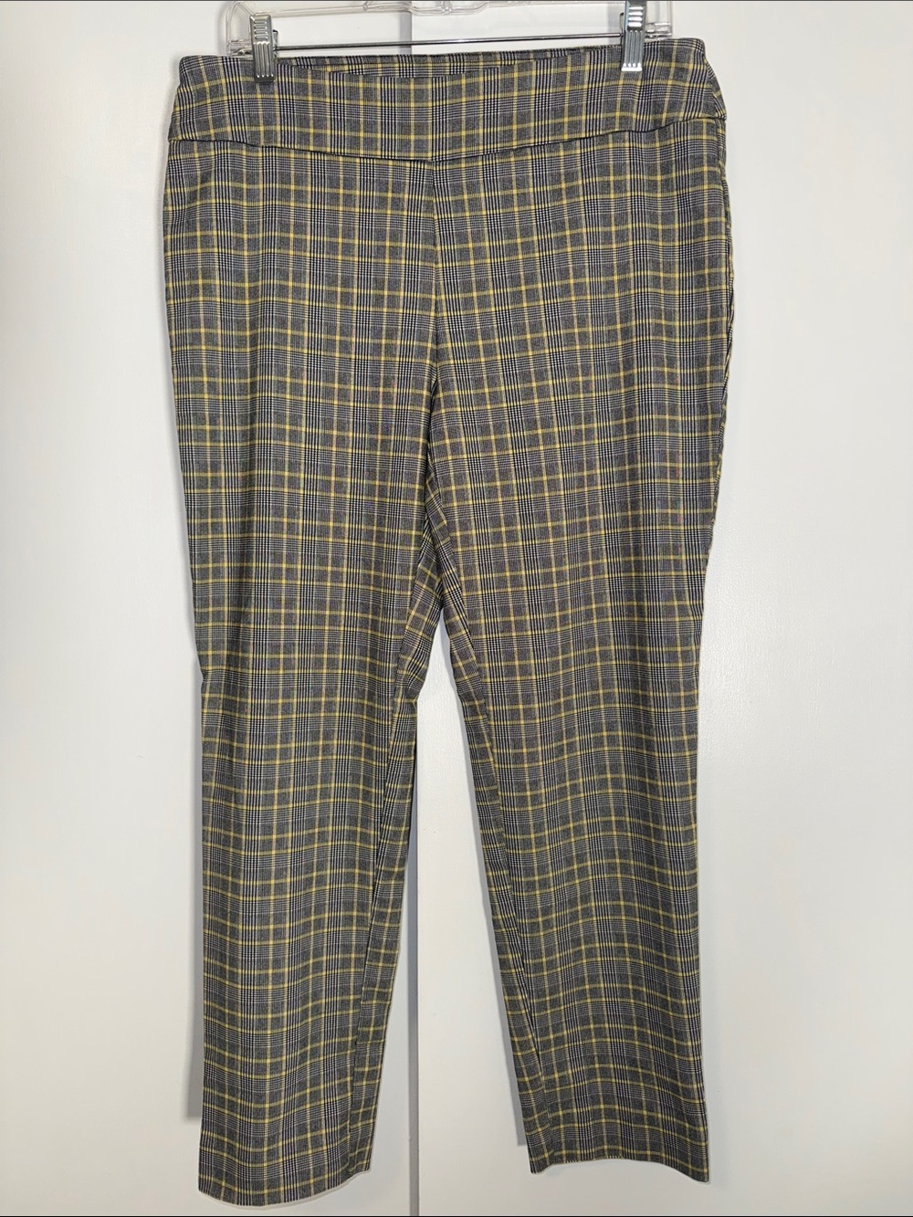 Counterparts Plaid Pants Black & Yellow Windowpane Print Women’s L Large - Picture 2 of 8